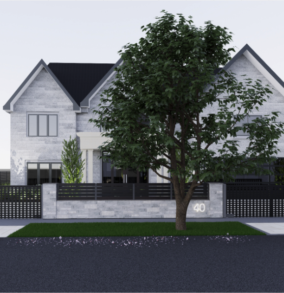 3D rendering house